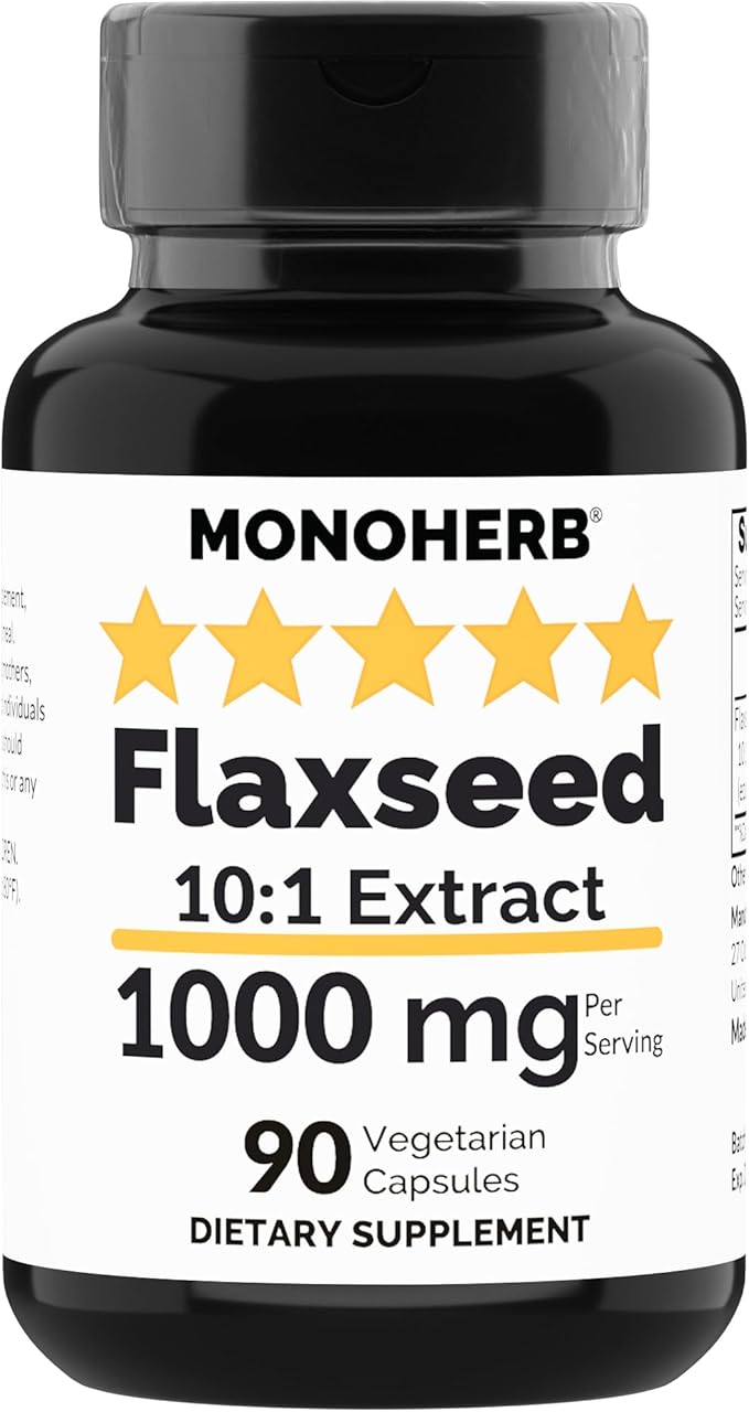 Flaxseed Extract 1000 mg - 90 Vegetarian Capsules