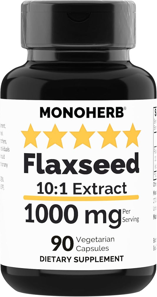 Flaxseed Extract 1000 mg - 90 Vegetarian Capsules