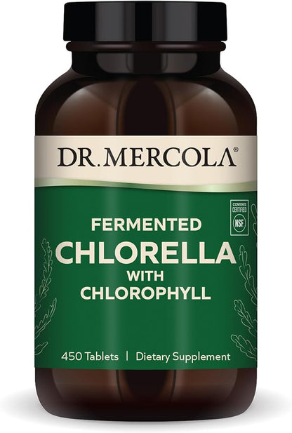 Dr. Mercola, Fermented Chlorella, 90 Servings (450 Tablets), non GMO, Soy-Free, Gluten Free