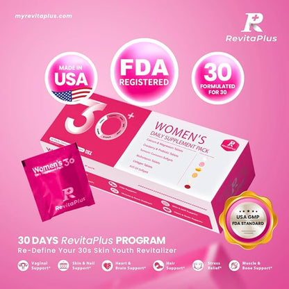 Multivitamin for Women with Vitamin A,B,C,D3,E,K2,Biotin, Collagen,Krill Oil,Cranberries Supports Energy,Wellness,Beauty and Immune - Vitamin Packs for Women Health 2 PCS-60 Packs