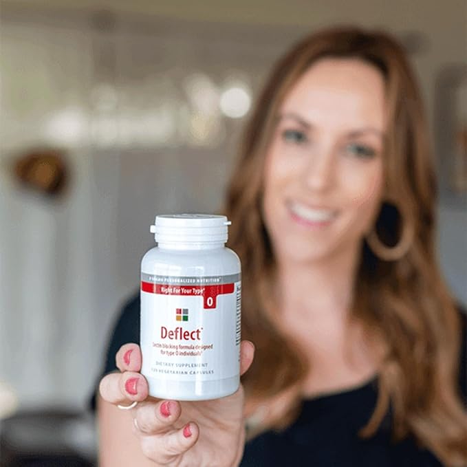 D'Adamo Personalized Nutrition Deflect Lectin Blocker (Blood Type O) - 120 Vegetarian Capsules. Metabolism Booster. Immune Support. Made in The USA.