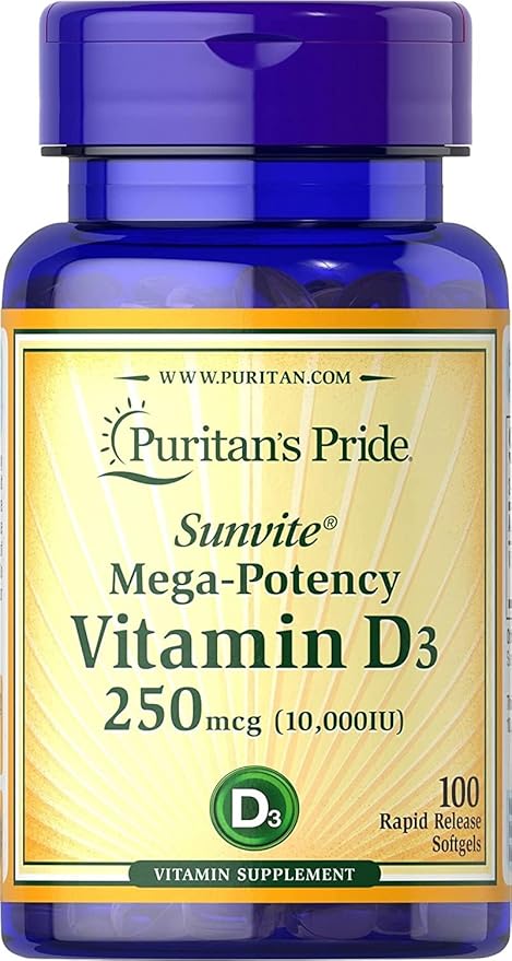 Puritan's Pride Vitamin D3 10,000 IU-100 Softgels