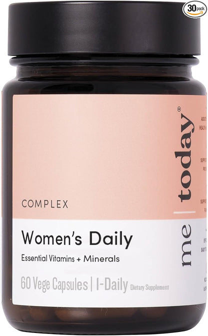 Women's Daily Multivitamin and Mineral Supplement, 30 Capsules, 2 Months Supply, with 27 Vitamins, Including D, C, A, B, Biotin and Zinc, Vegetarian