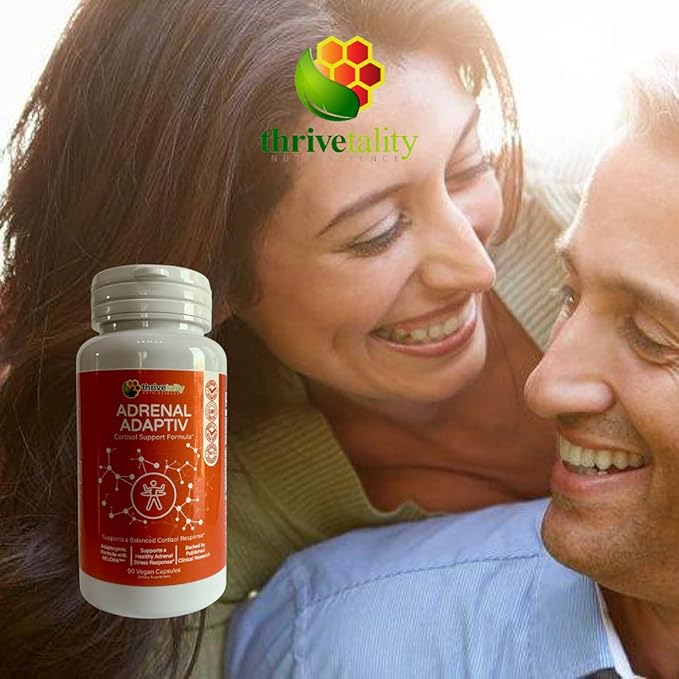 Adrenal ADAPTIV Cortisol Support Formula by Thrivetality | #1 Physician Formulated | Clinically Proven | Adaptogen Blend with RELORA, Ashwagandha and Rhodiola