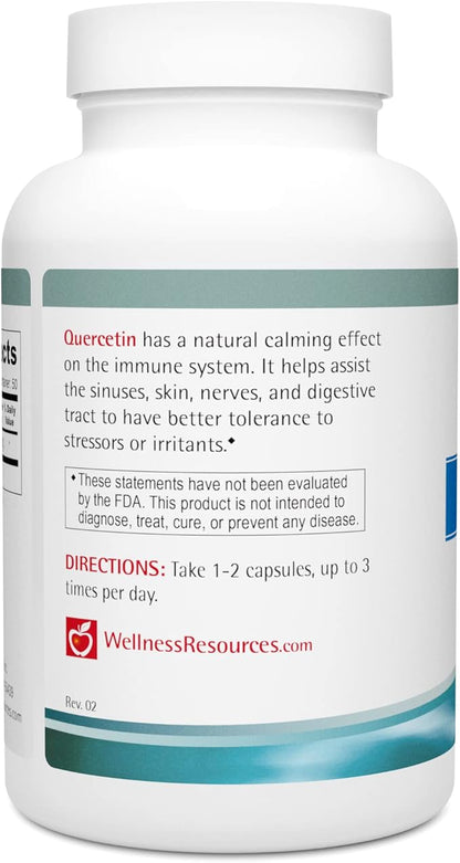 Wellness Resources Quercetin - Immune, Sinus and Allergy Support 1000mg per Serving - (100 caps/50 Servings) Vegan, Non-GMO