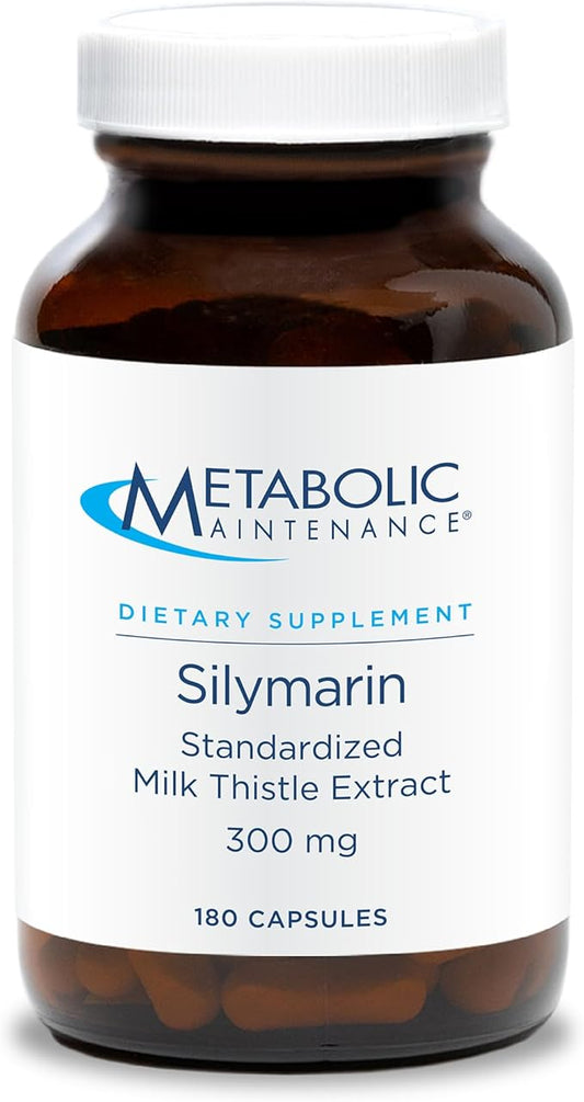Metabolic Maintenance Silymarin - 300 mg Standardized 80% Milk Thistle Supplement - Liver, Cleanse + Detox Support, No Fillers (180 Capsules)