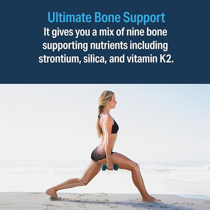 – Ultimate Bone Support Supplement, Strontium, Silica, Vitamin K2 and D3, Support Bone Health, Bone Strength, Non GMO, Gluten Free, Dairy Free, Soy Free, Vegan (60 Tablets)