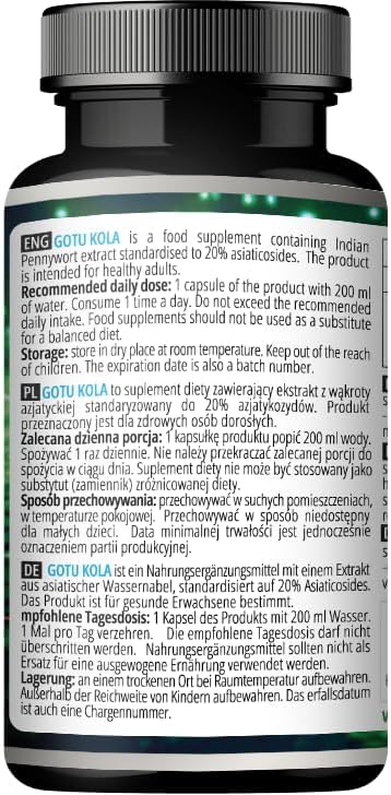 APOLLO'S HEGEMONY Gotu Kola (Centella asiatica Extract) 400mg, Contains 20% Asiaticosides (80mg), 90 Vegan Capsules, 3 Months Supply, Enhances Mental Clarity and Physical Adaptation