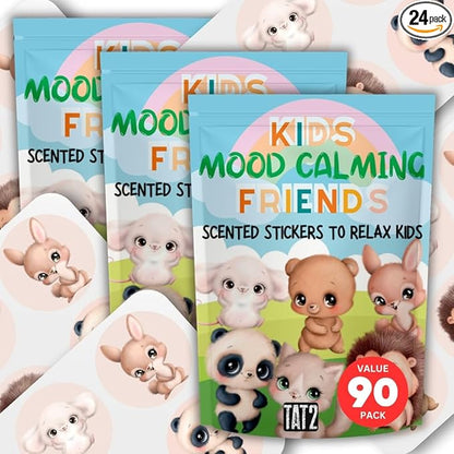 Mood Calming Stickers for Kids/Adults (90 Pack) – All Natural Patches, Chemical and Drug Free, Mood Support for Relaxation