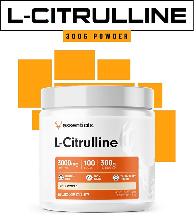Bucked Up L-Citrulline 3000mg Powder, Essentials (100 Servings)