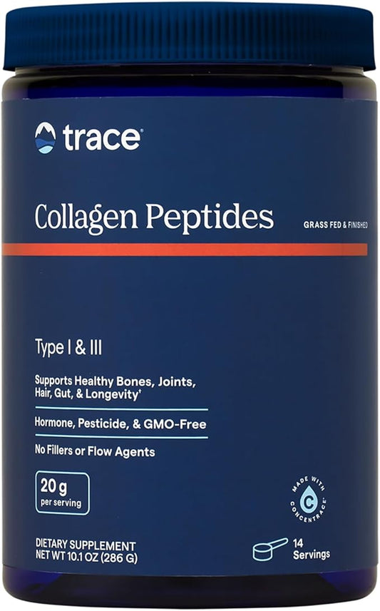 Trace Minerals Collagen Peptides - Healthy Bone & Joint Support - Collagen Supplement Aids Strong Hair, Nails & Skin - Powder Supplement Supports Gut Health - Unflavored, 286g (14 Servings)
