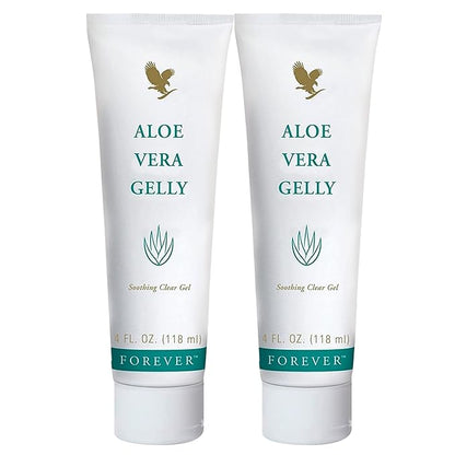 Forever Living - Aloe Vera Gelly - Pure Aloe Gel to Sooth, Moisturize and Condition - Vegan and Gluten-Free - 4 fl oz (Pack of 2)