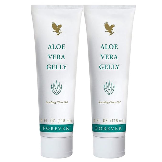 Forever Living - Aloe Vera Gelly - Pure Aloe Gel to Sooth, Moisturize and Condition - Vegan and Gluten-Free - 4 fl oz (Pack of 2)