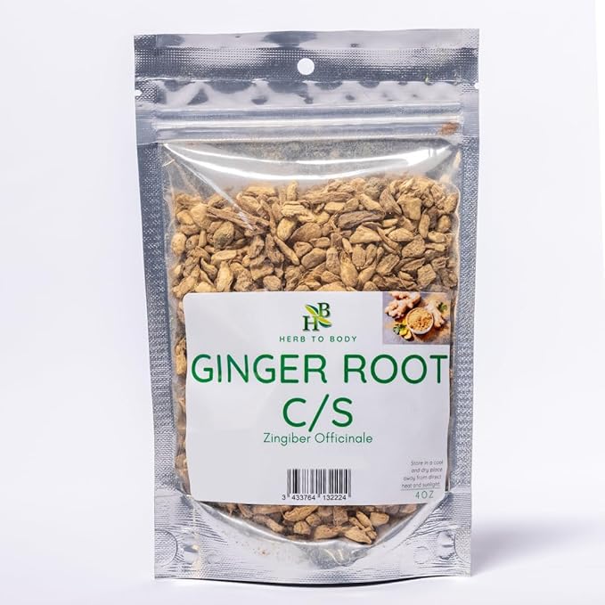 Herb To Body Ginger Root C/S | Cut & Sifted | Zingiber Officinale | Wildcrafted | 4oz