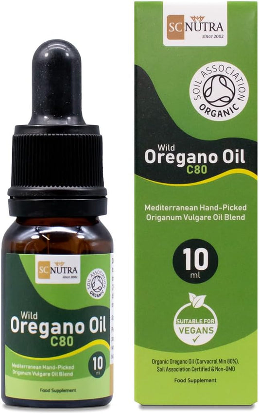 Organic Oregano Oil - Immune & Inflammatory Support - Wild Oregano Oil C80 10ml (70 Servings) 0.34 fl. oz. / 10ml