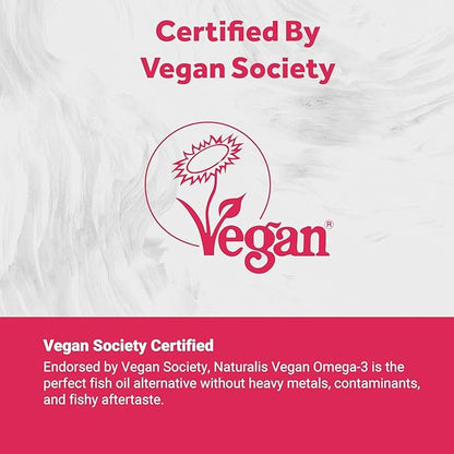 Vegan Prenatal with Full Specrum Omega-3 | Algae DHA, EPA, DPA, Vitamin D3 & Active Folic L 5-MTHF | Vegan Society Certified, Sustainably Sourced, Non-GMO & Soy Free | 120 Veggie Softgels