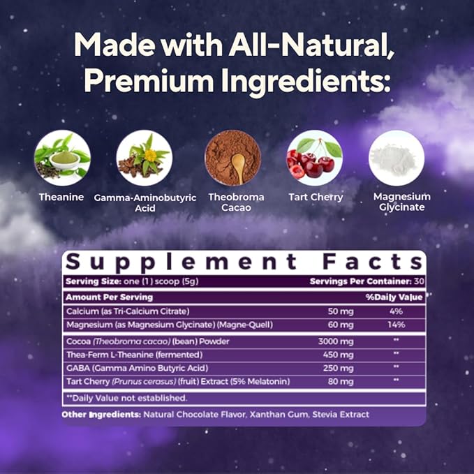 KillSwitch Magnesium Hot Chocolate Sleep Aid – Sleep Cocoa Nootropic Sleep Support Supplement, Magnesium Powder for Restful Nights & Productive Days, Real Cacao, Sugar‑Free, Made in USA, 30 Servings