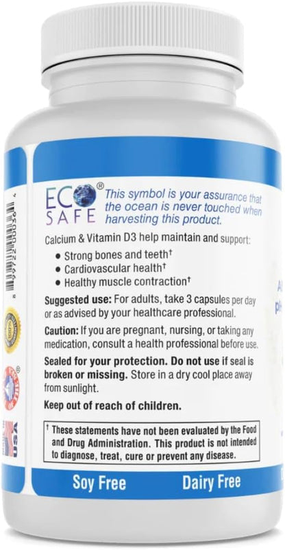 Coral Complex 3 - Coral Calcium 900 mg with Vitamin D3 1200 IU and Magnesium168 mg - 300 Vegetarian Capsules