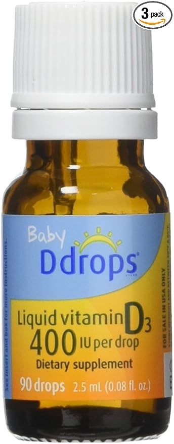 Ddrops Baby 400 Iu Vitamin D3 Drops, 90 Count (Pack of 3)