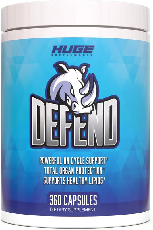 Defend Cycle Support - Most Stacked & Complete Organ Protection, Liver Support, Kidneys, Heart, Prostate & Immune System On Cycle - Contains NAC, TUDCA, Milk Thistle, Astragalus & More (360 Capsules)