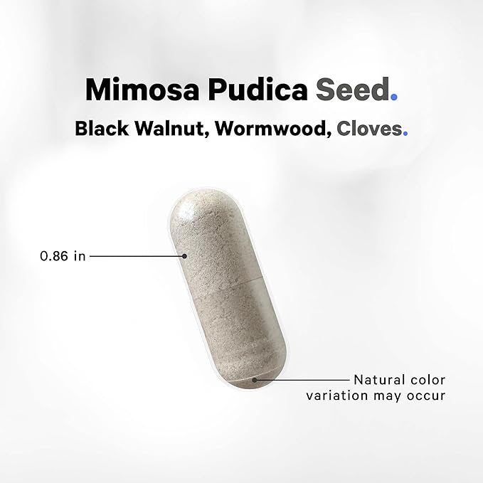 Codeage Organic Mimosa Pudica Seed Capsules - Mimosa Pudica Seeds Supplement - Black Walnut, Cloves, Vidanga, Neem, BioPerine - All in One - Sensitive Plant Pills - Non-GMO & Vegan - 120 Capsules