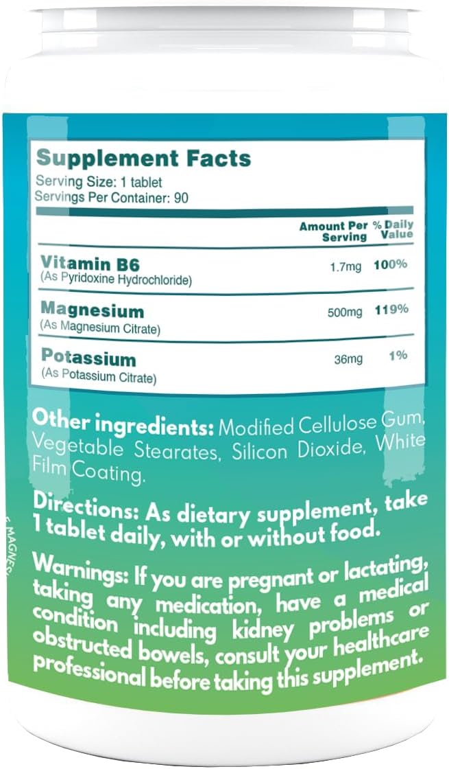 VAL Magnesium Citrate + B6 + Potassium, 90 Tablets