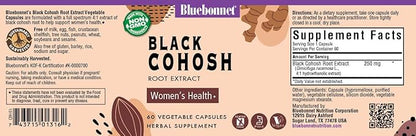 BlueBonnet Black Cohosh Root Extract Supplement, 60 Count, White