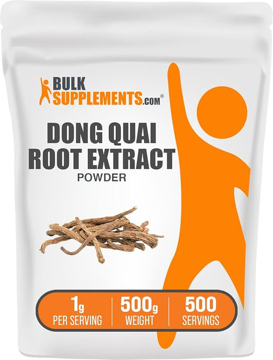 BulkSupplements.com Dong Quai Root Extract Powder - Angelica Root Powder, Dong Quai Herbal Supplements - Vegan & Gluten Free, 1000mg per Serving, 500g (1.1 lbs) (Pack of 1)