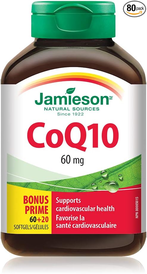 Jamieson CoQ10 Antioxidants 60 mg 80 Softgels