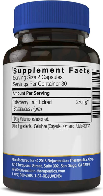 Elderberry - Elderberry Capsules for Immune Support -Elderberry Cold Fighter