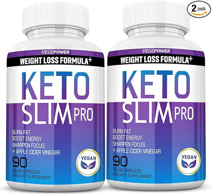 Keto Weight Loss Pills - Fat Burner for Women and Men with Apple Cider Vinegar - Natural Appetite Suppressant, Weight Management & Metabolism Booster - 180 Keto ACV Capsules