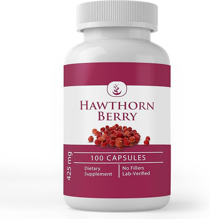 PURE ORIGINAL INGREDIENTS Hawthorn Berry, (100 Capsules) Always Pure, No Additives Or Fillers, Lab Verified