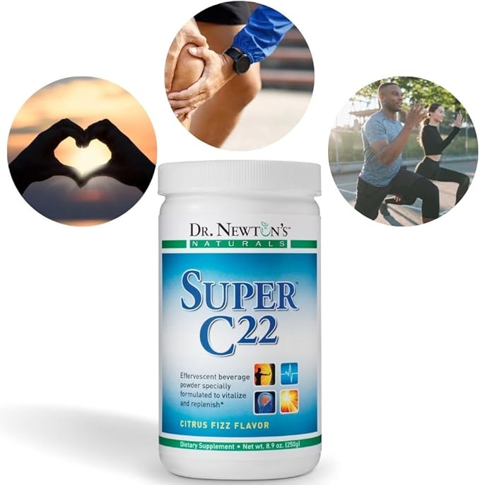 Dr. Newton’s Naturals Super C22 Effervescent Vitamin C Fizzy Powdered Drink Mix with 22 Natural Sources of Vitamin C – 1500mg -8.9 Ounce Can