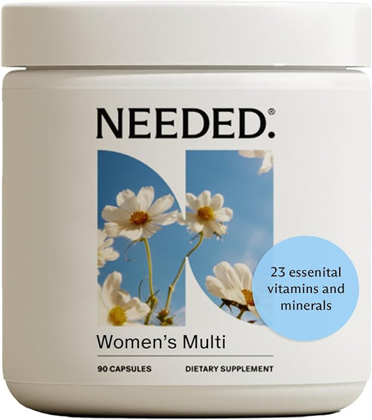 Needed. Multivitamin for Women with 23 Vitamins, Minerals and Antioxidants - Daily Womens Multivitamin - Vitamin B12, B6, D3, Choline, Calcium, Biotin, Magnesium, Folate and More (90 Count)