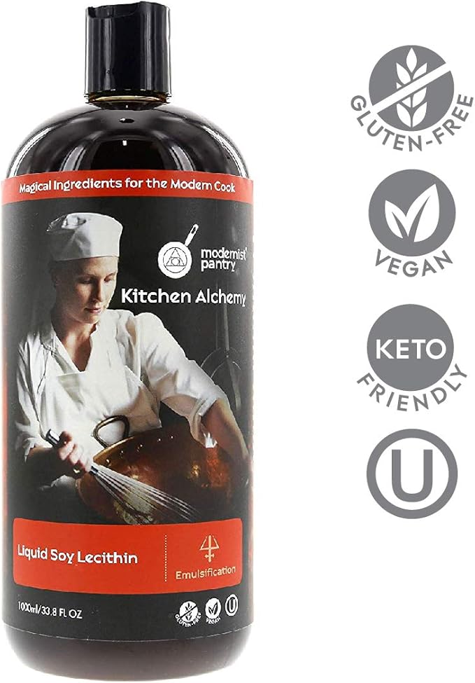 Pure Liquid Soy Lecithin Gluten-Free Vegan OU Kosher Certified - 1L/33.8oz