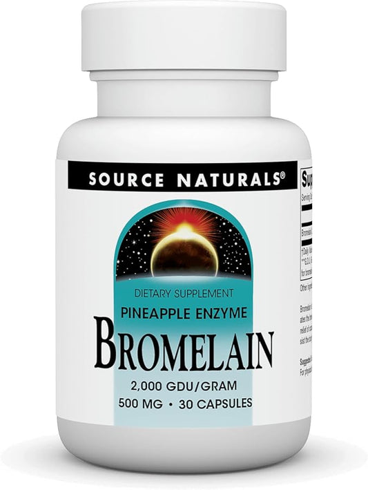 Source Naturals Pineapple Enzyme Bromelain - 2,000 GDU/GRAM - 500mg - 30 Capsules