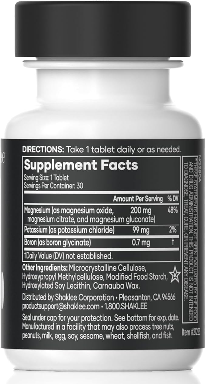 Shaklee -Sustained Release VitalMag - Magnesium Supplement for Nerve, Muscle, and Heart Health - Potassium & Boron Blend - Supports Cardiovascular Health - Easy Digestion - 30 Tablets