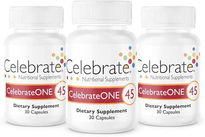 Celebrate Vitamins CelebrateONE 45, 45mg Iron - One A Day Bariatric Multivitamin, Essential Vitamins & Minerals - Gastric Bypass & Sleeve Gastrectomy Supplement (90 Capsules)
