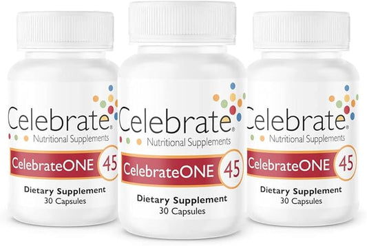 Celebrate Vitamins CelebrateONE 45, 45mg Iron - One A Day Bariatric Multivitamin, Essential Vitamins & Minerals - Gastric Bypass & Sleeve Gastrectomy Supplement (90 Capsules)