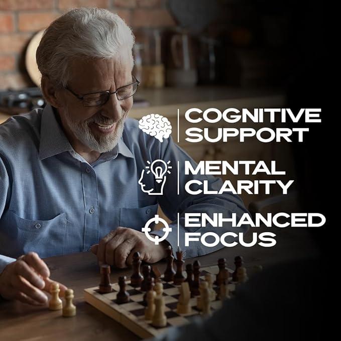 Iron Brothers Brain Boosting Supplement for Focus Factor, Energy & Concentration | Alpha Brain Supplement to Improve Memory with Lion's Main-CDP-Choline - Nootropic | 120 Capsules