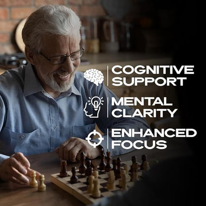 Iron Brothers Brain Boosting Supplement for Focus Factor, Energy & Concentration | Alpha Brain Supplement to Improve Memory with Lion's Main-CDP-Choline - Nootropic | 120 Capsules