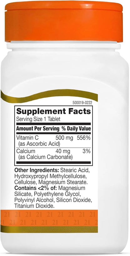 21st Century C 500 mg Prolonged Release Tablets, 110 Count (21190) (Pack of 4)