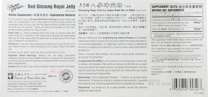 Prince of Peace Red Ginseng - Royal Jelly - 10 cc - 10 Count