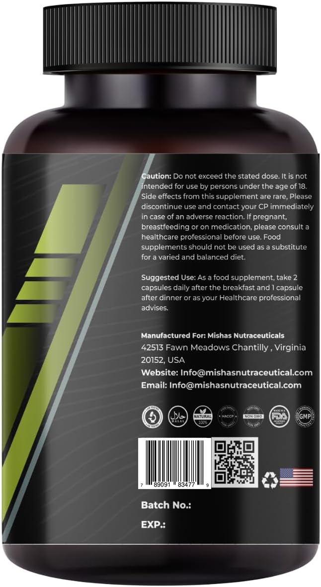 Nutraceuticals Ashwagandha, Maca Root, Fenugreek Supplement with Ginseng – Supports Stress Relief, Mood Balance & Thyroid Health – 60 Capsules