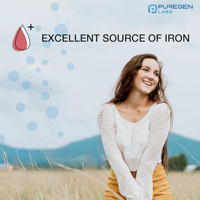 Puregen Labs Ferrous Gluconate 324 mg [High Potency] Iron Supplement, Gentle on Stomach - 100 Tablets