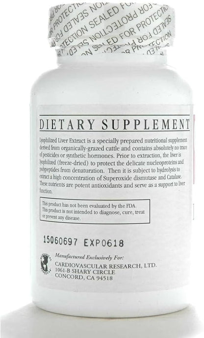Ecological Formulas Liver Extract Lyophilized 90cp