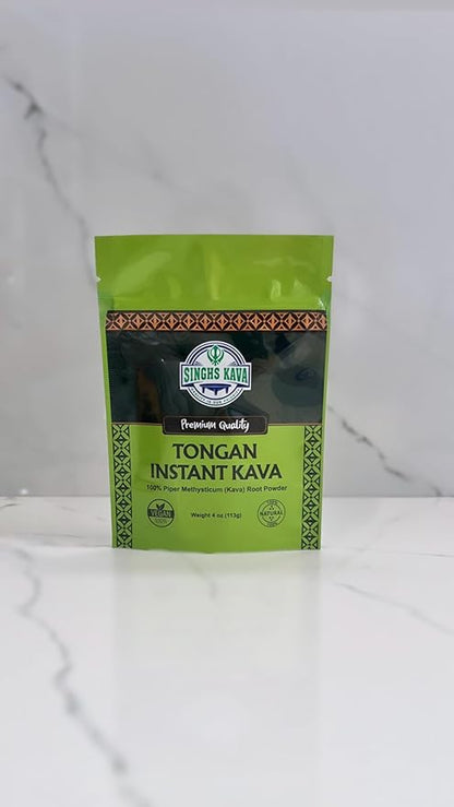 SINGHS Micronized Instant Kava Powder - Tongan Kava, 4 Ounce (Pack of 1), 4.0 Ounce, Pack of 1 (50201700)