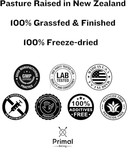 Primal Being Grassfed Beef Testes Capsules – Nutrient-Dense Beef Organ Supplement for Men, New Zealand Sourced, 120 Capsules