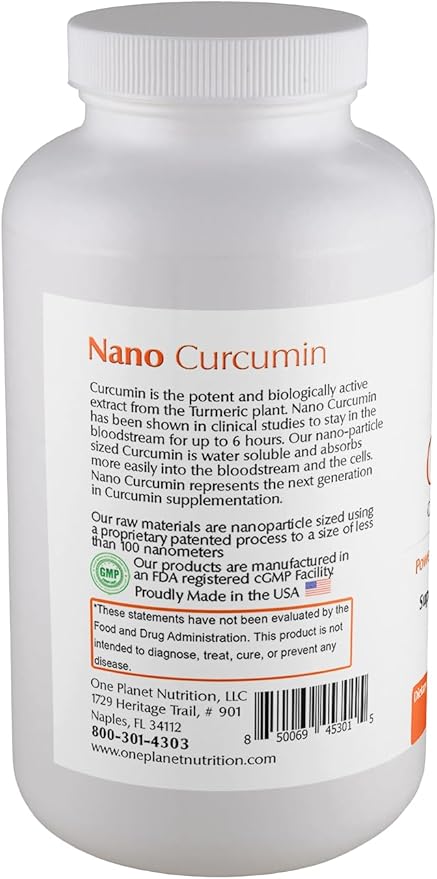 Nano Curcumin 500 mg Veggie Capsules (120 Servings), Nano for High Absorption, Supports Immune Health, Non-GMO, Vegan, Gluten-Free