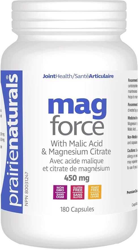 Mag Force Magnesium & Malic Acid Capsules, 180 Count